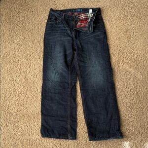 GAP Boys Dark Blue Jeans with Plaid Lining